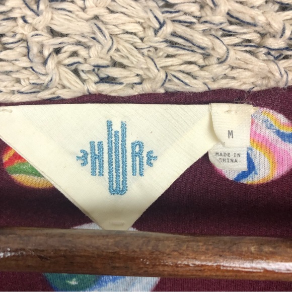 Anthropologie HWR Mormor Pom Pom Cardigan Marbled Size M - Picture 3 of 10